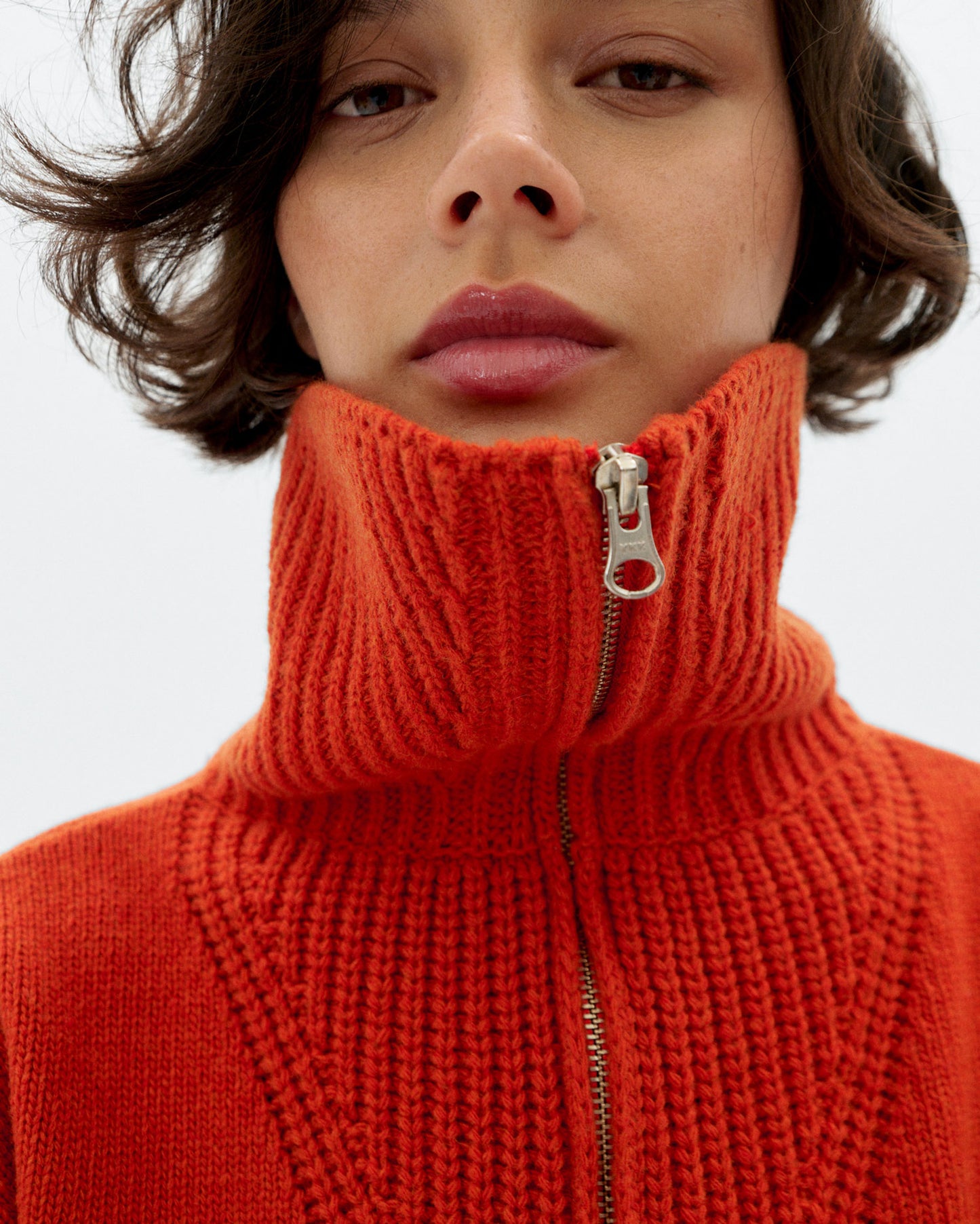 Jersey lana naranja Tanit sostenible - 3