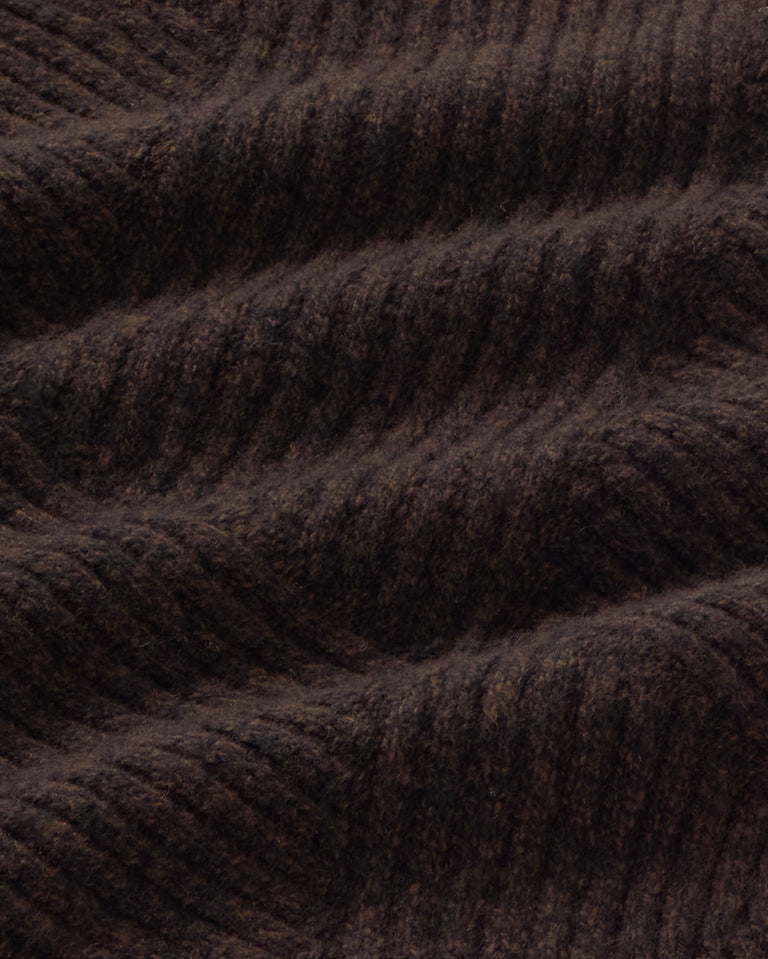 Chaleco punto lana marrón Kaia sostenible silueta - 2