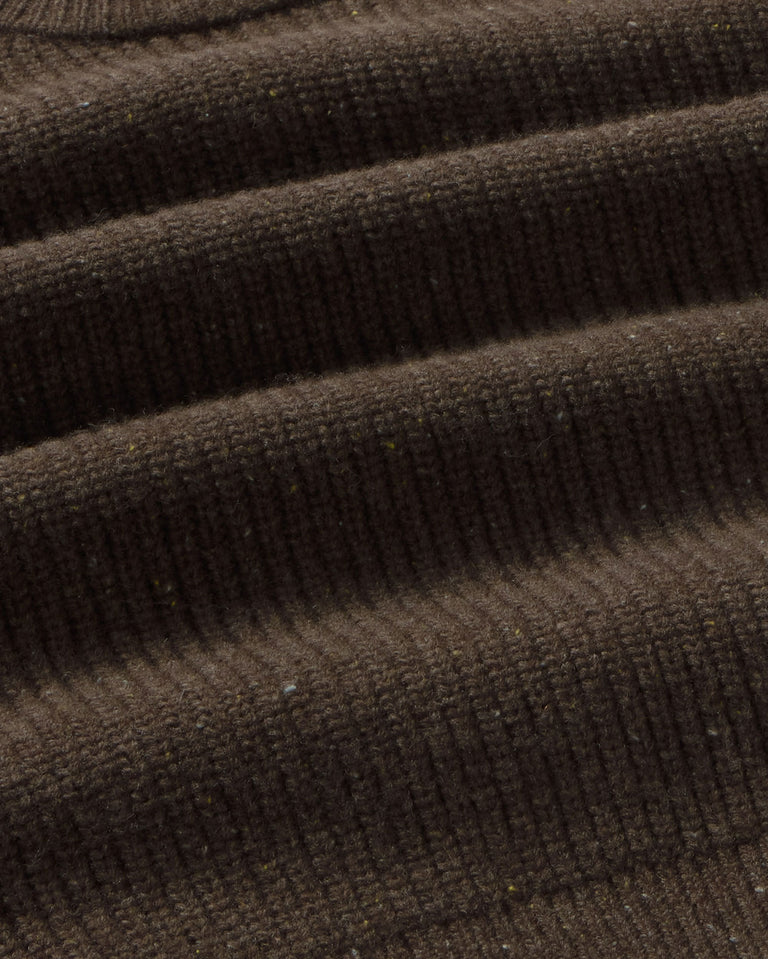 Jersey lana marrón Carmen sostenible silueta - 2