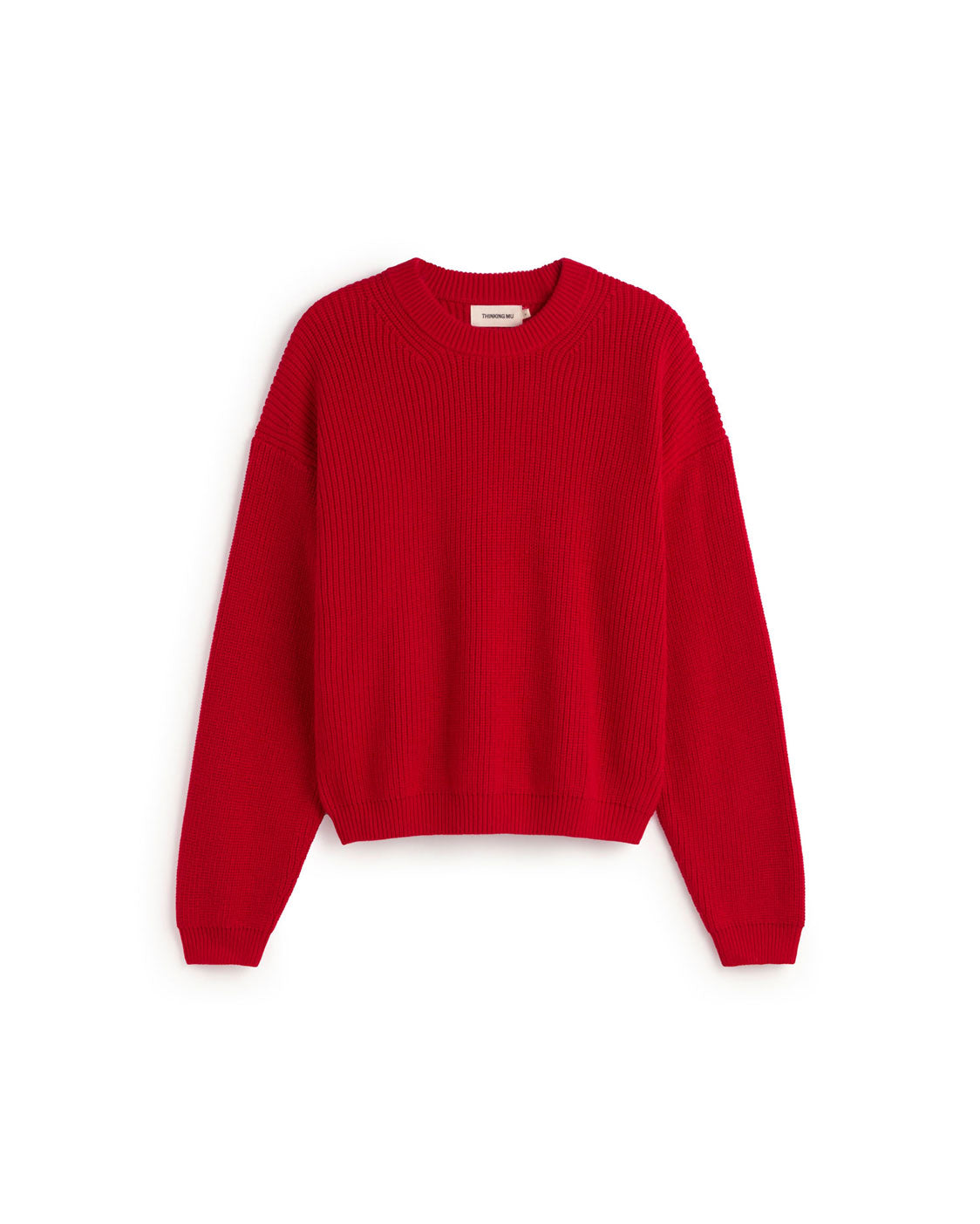 Jersey rojo algodón orgánico Carmen sostenible silueta - 1