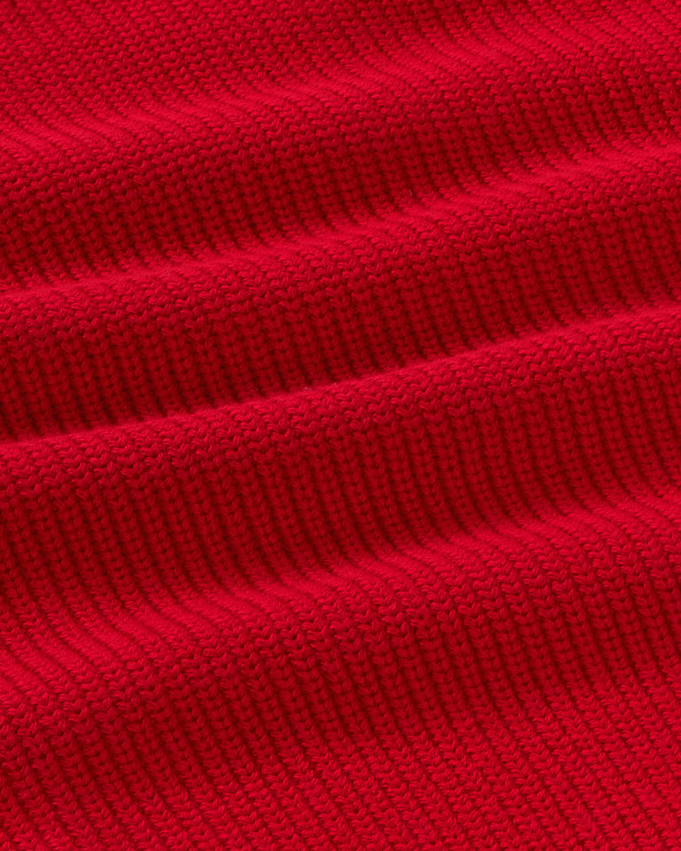 Jersey rojo algodón orgánico Carmen sostenible silueta - 2