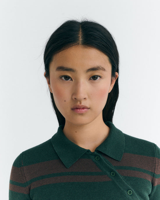 Sueter lana merino rayas verde Dante sostenible - 3