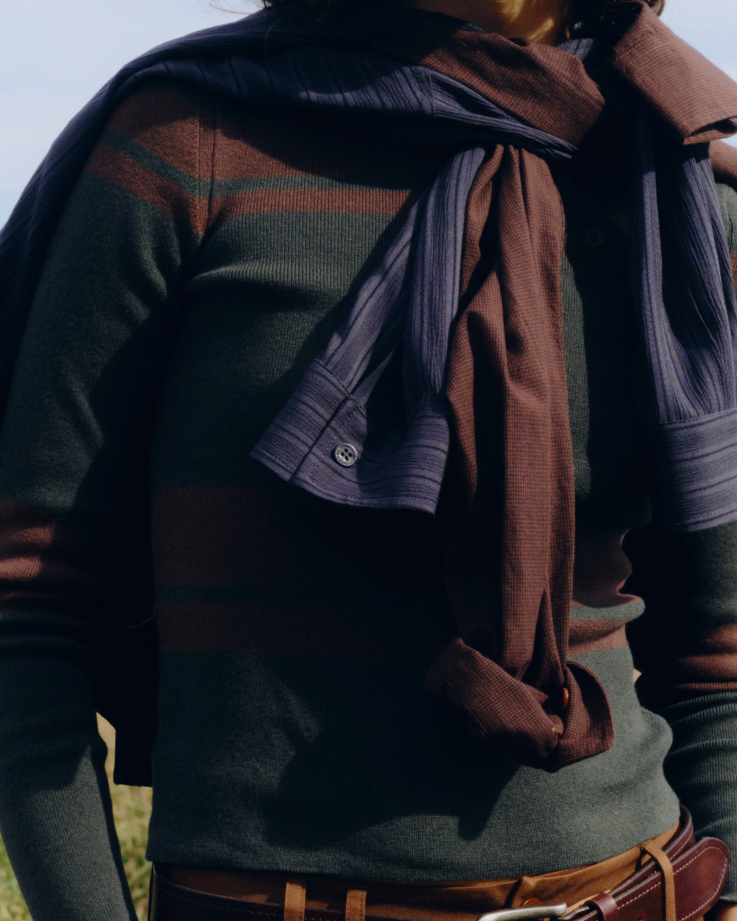 Sueter lana merino rayas verde Dante sostenible - Edit 2