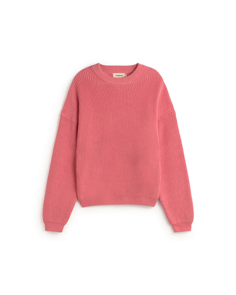 Jersey rosa algodón orgánico Carmen sostenible silueta - 1