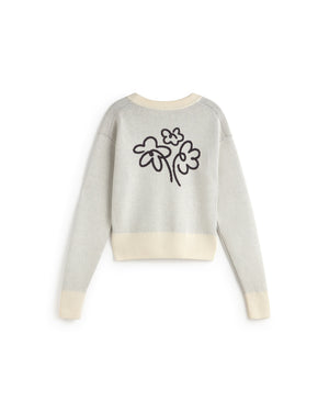 Jersey punto crudo flower Philis sostenible silueta - 3