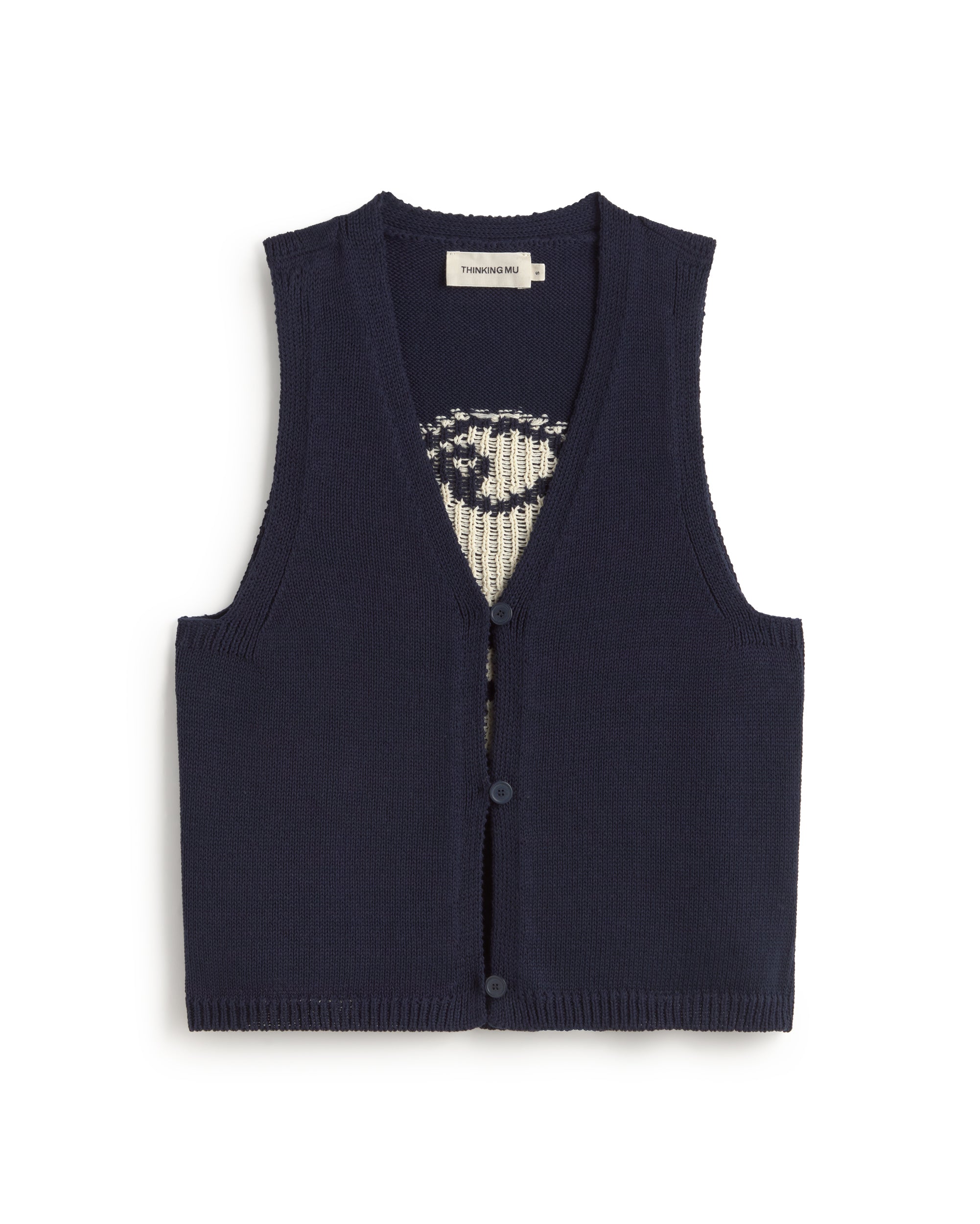Fish Rob Knitted Vest - Thinking Mu