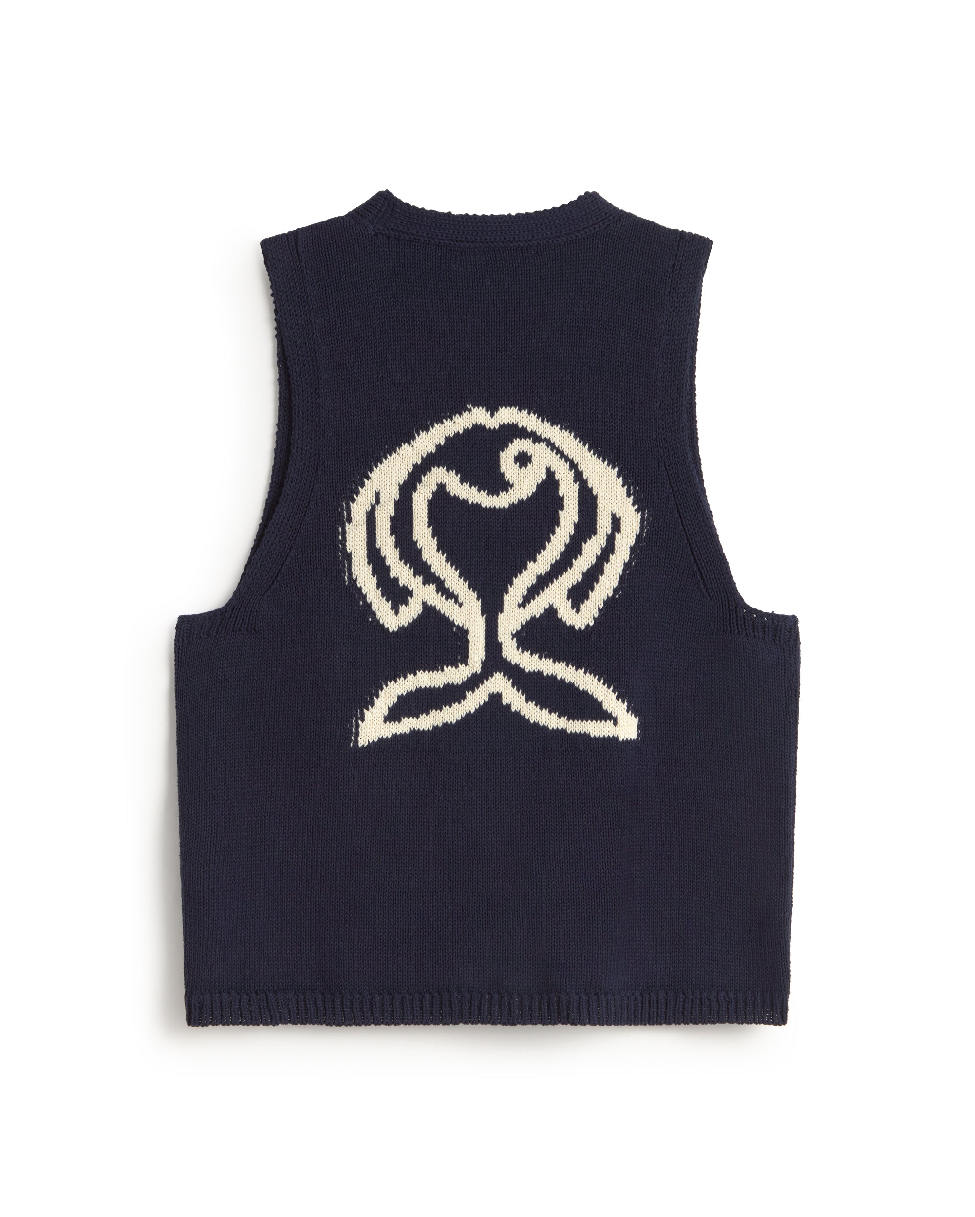 Fish Rob Knitted Vest - Thinking Mu