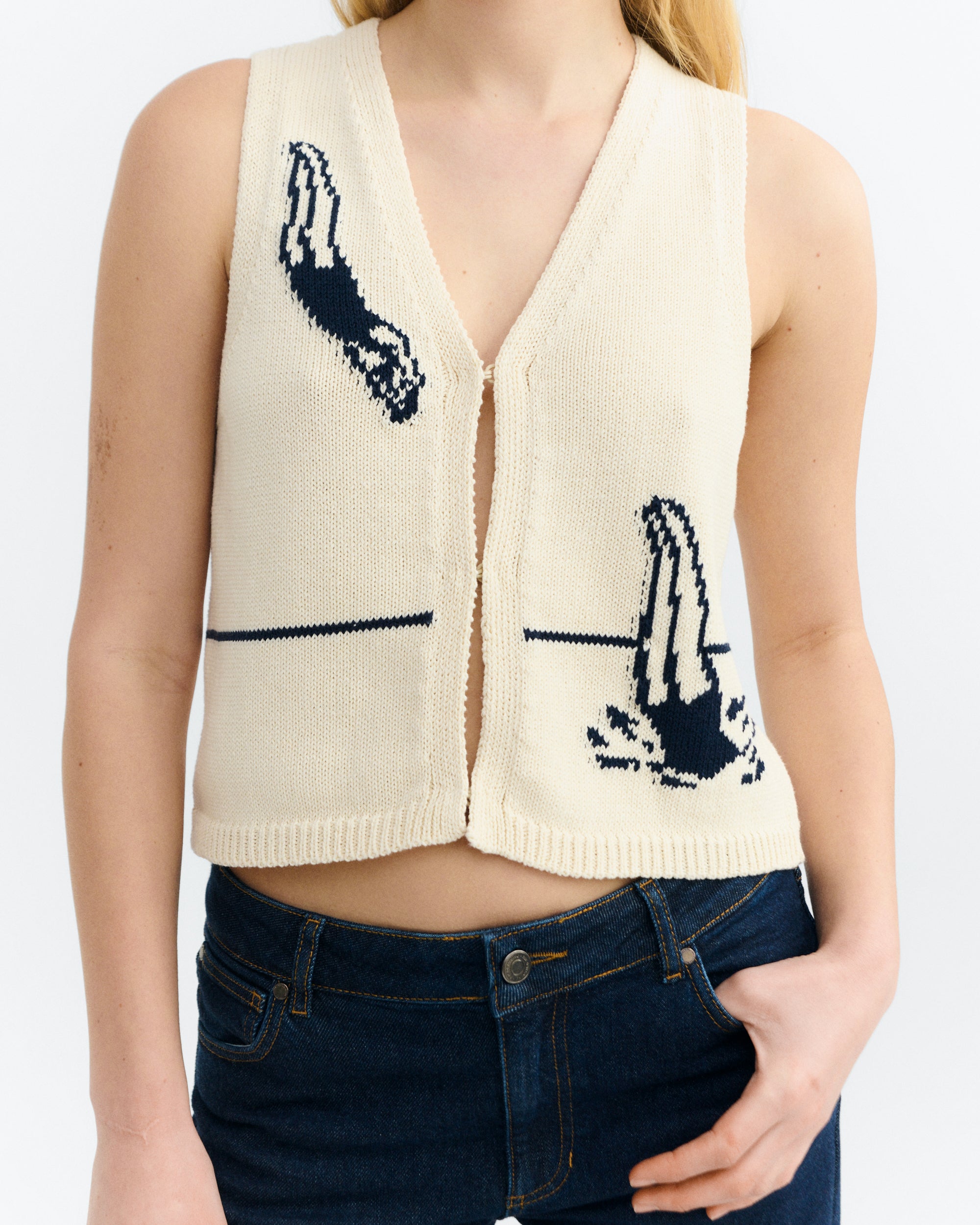 Swimmers Robbie Knitted Vest | Thinking Mu