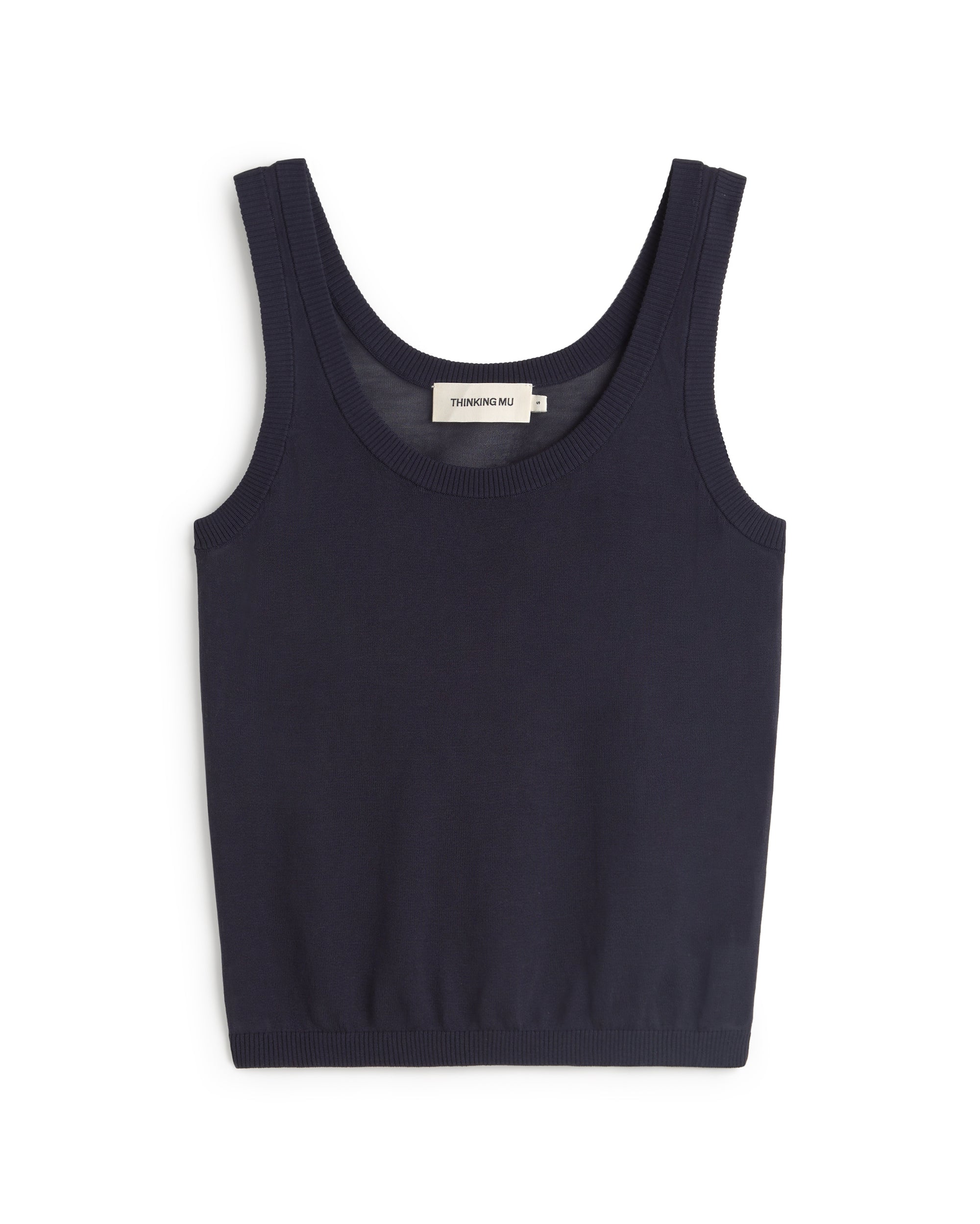 Top punto navy semitransparente Nocta sostenible silueta - 1