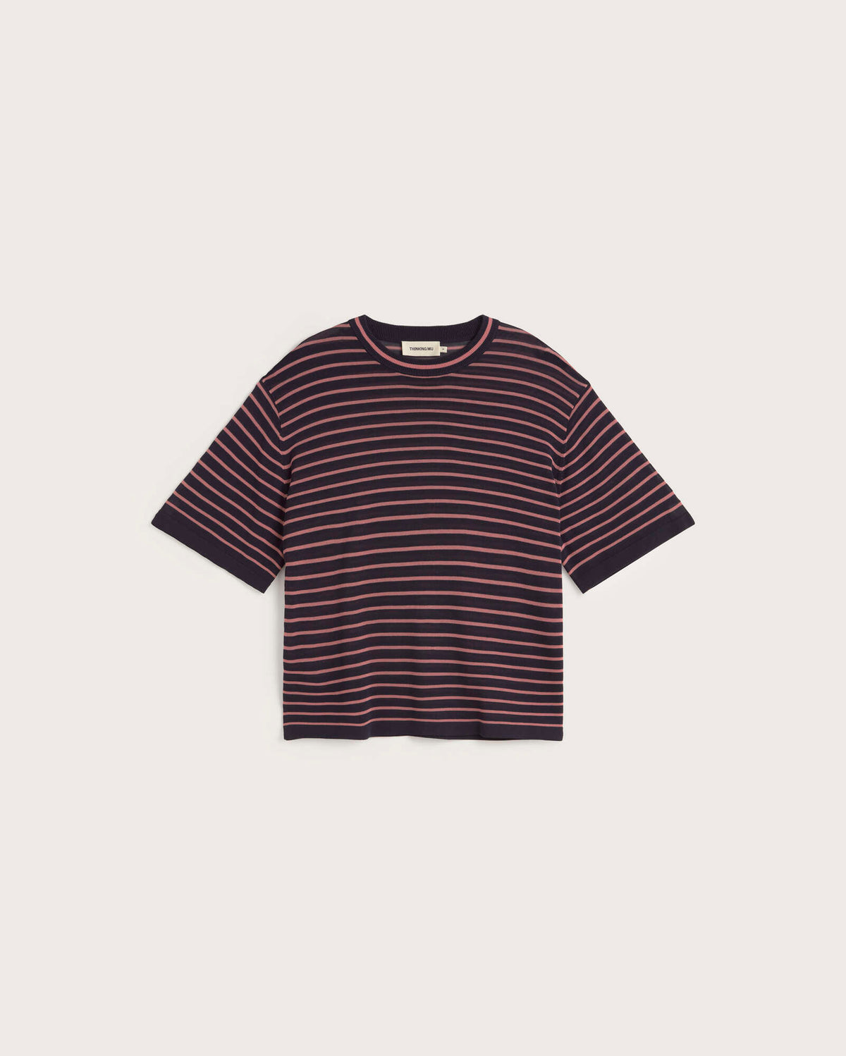 Camiseta oversize punto rayas Zenna sostenible silueta - 1