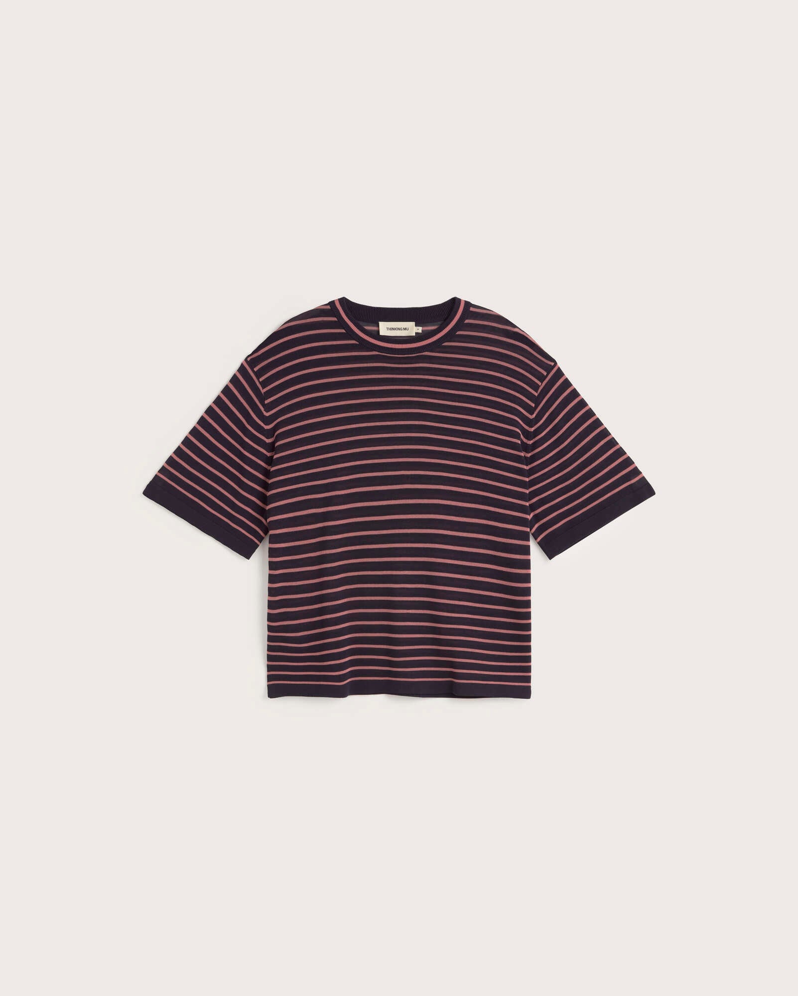 Camiseta oversize punto rayas Zenna sostenible silueta - 1