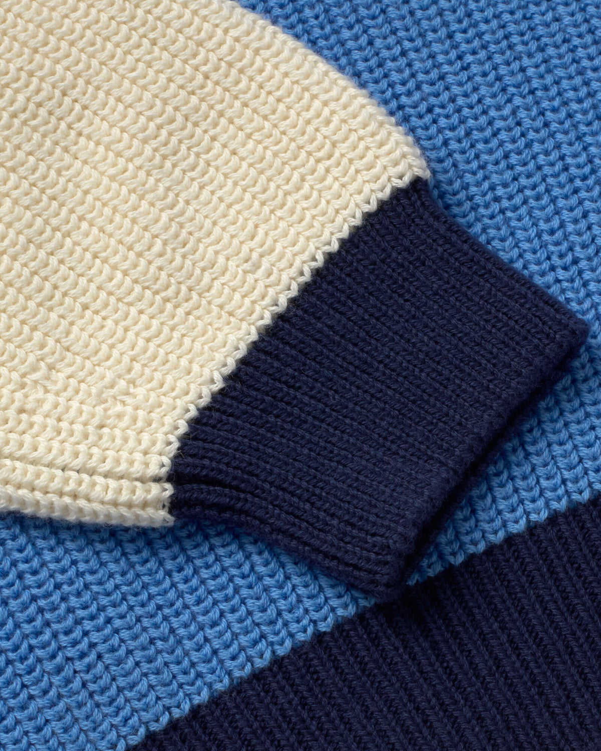 Jersey azul algodón orgánico Carmen sostenible silueta - 2