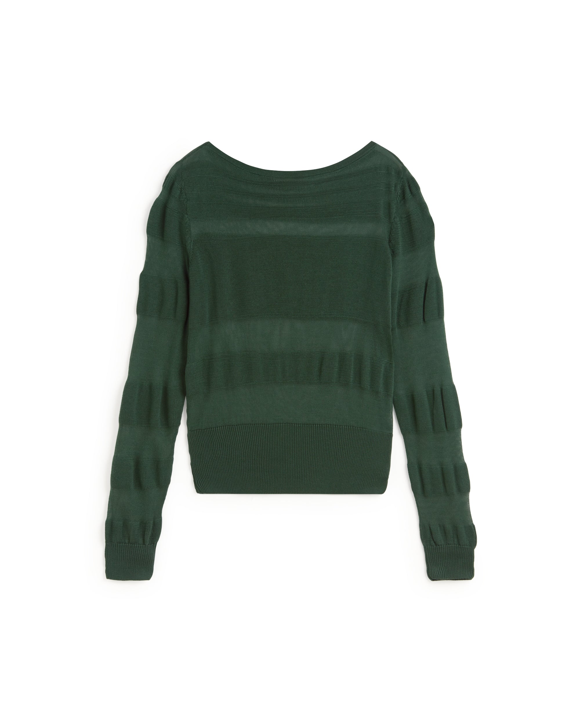 Jersey rayas semitransparente verde Raven sostenible silueta - 1