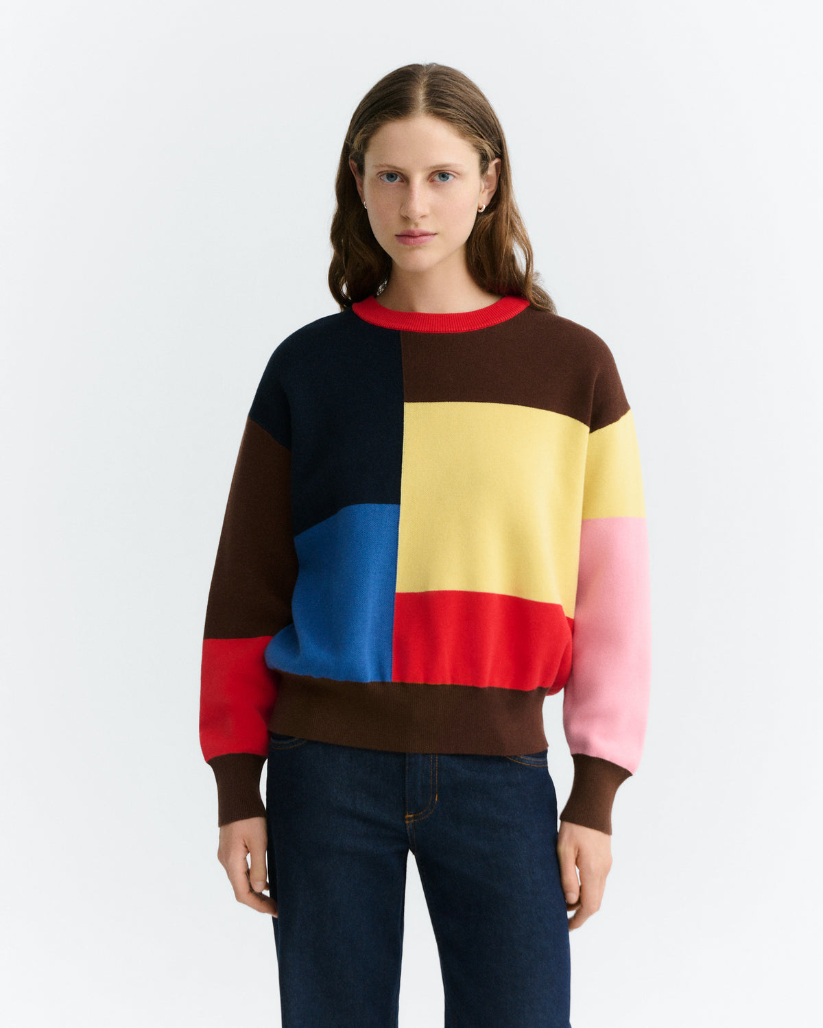 Jersey color block algodón orgánico Petra sostenible - 2