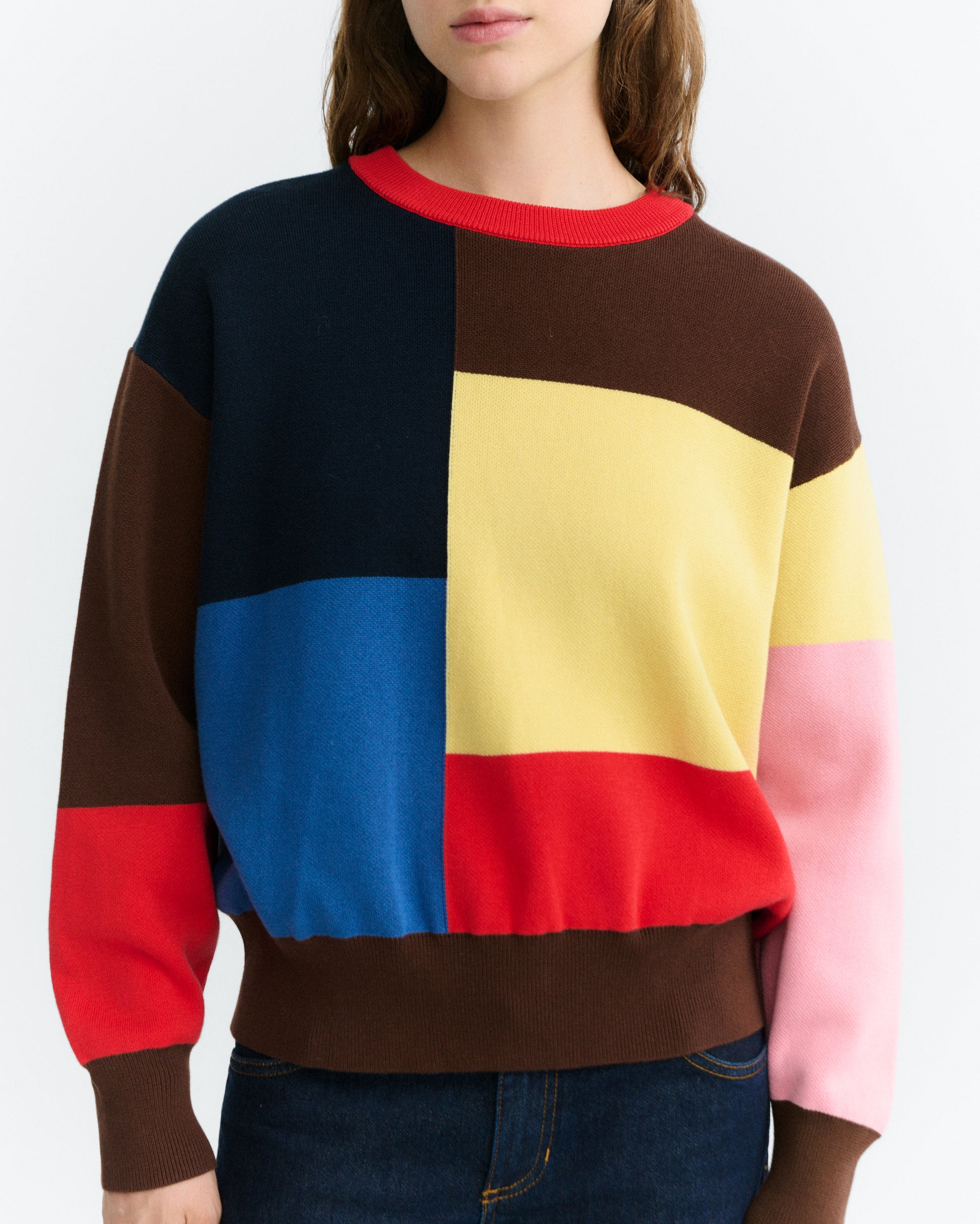 Jersey color block algodón orgánico Petra sostenible - 4