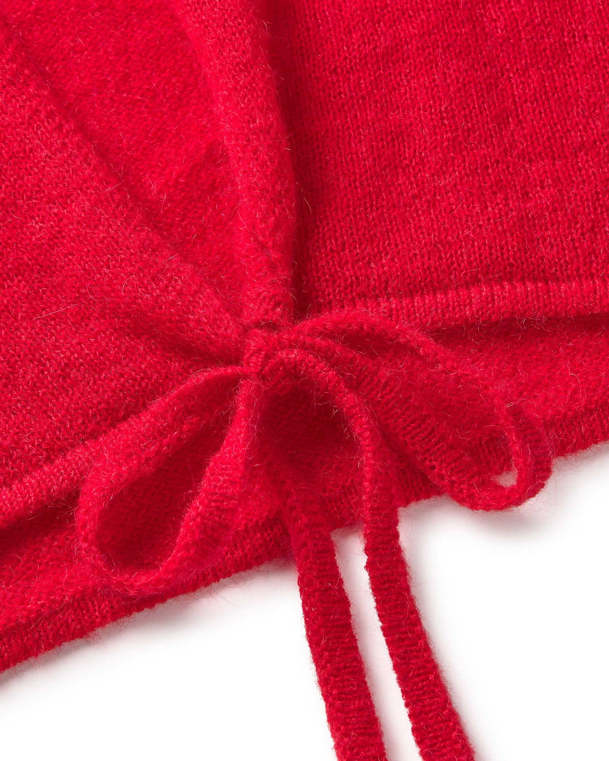 Cardigan lana rojo Leila sostenible silueta - 2