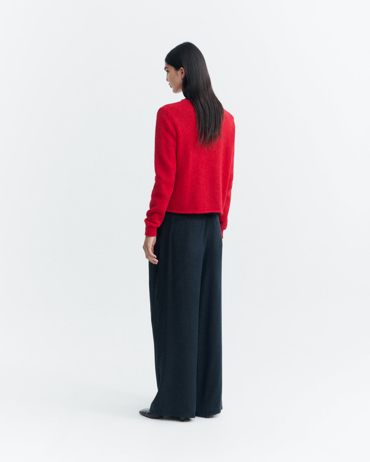 Cardigan lana rojo Leila sostenible - 4