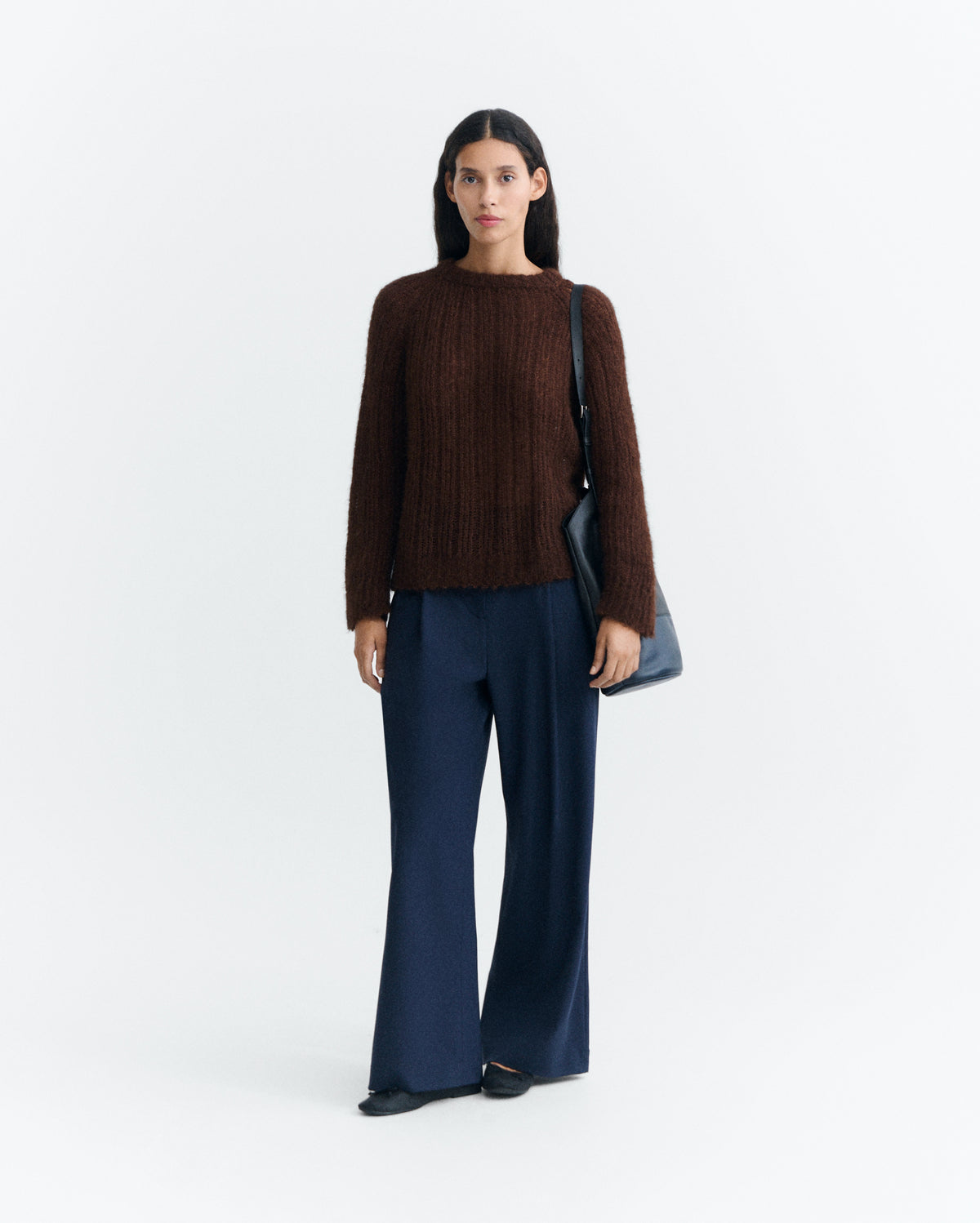 Jersey lana alpaca marrón transparente Amal sostenible - 1