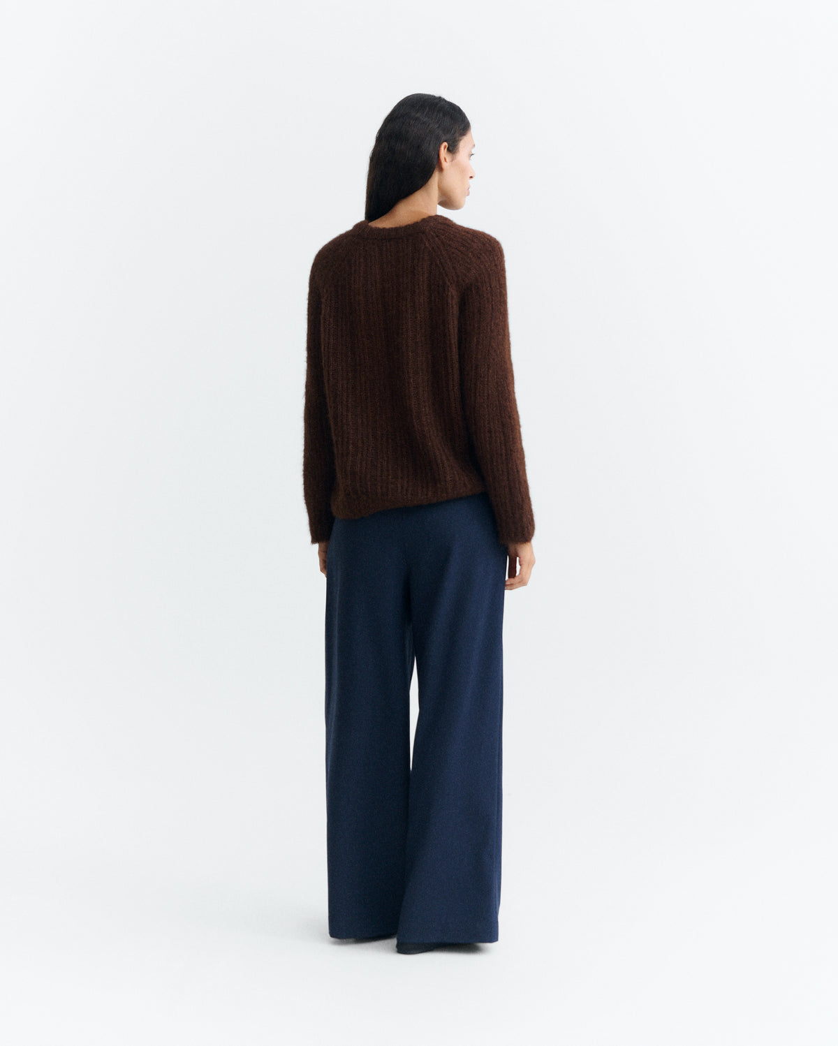 Jersey lana alpaca marrón transparente Amal sostenible - 4
