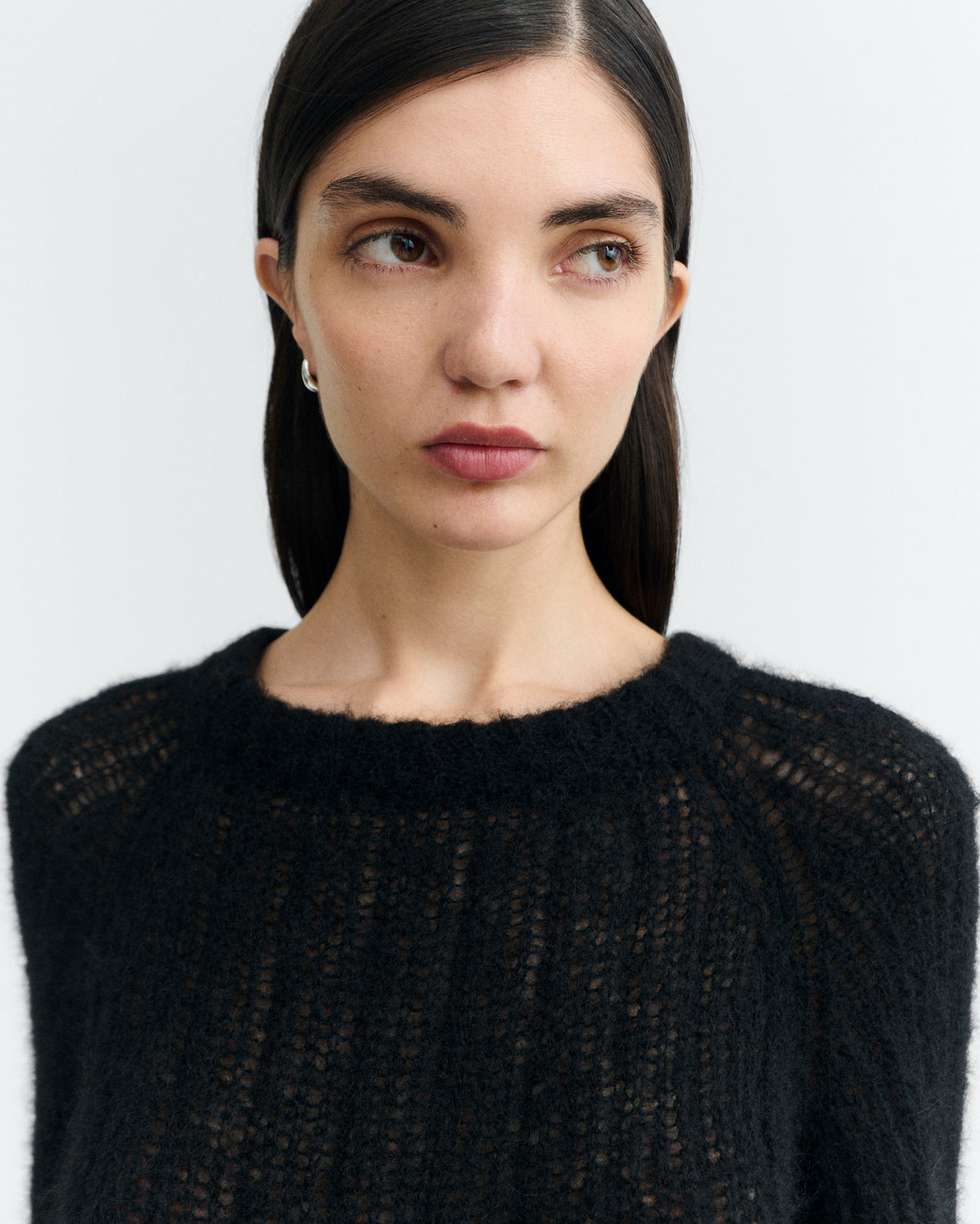 Jersey lana alpaca negro transparente Amal sostenible - 3