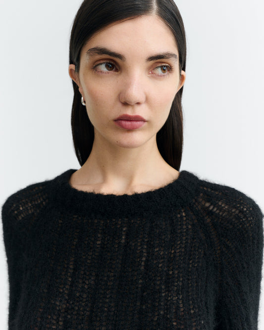 Jersey lana alpaca negro transparente Amal sostenible - 3