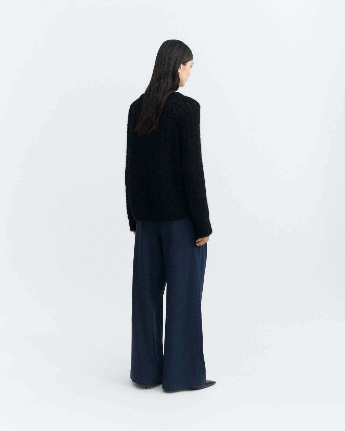 Jersey lana alpaca negro transparente Amal sostenible - 4