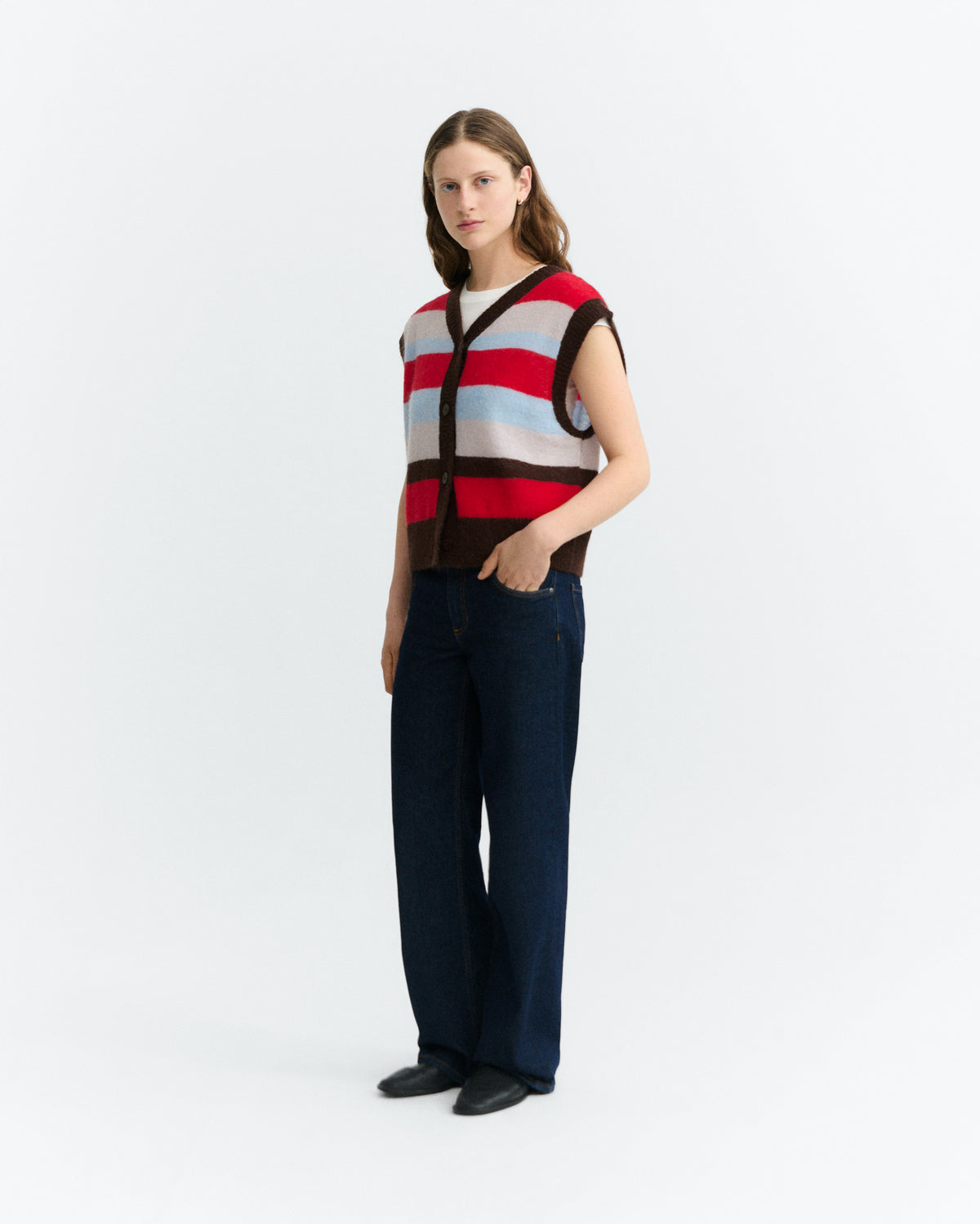 Chaleco oversize rayas lana Fadwa sostenible - 2