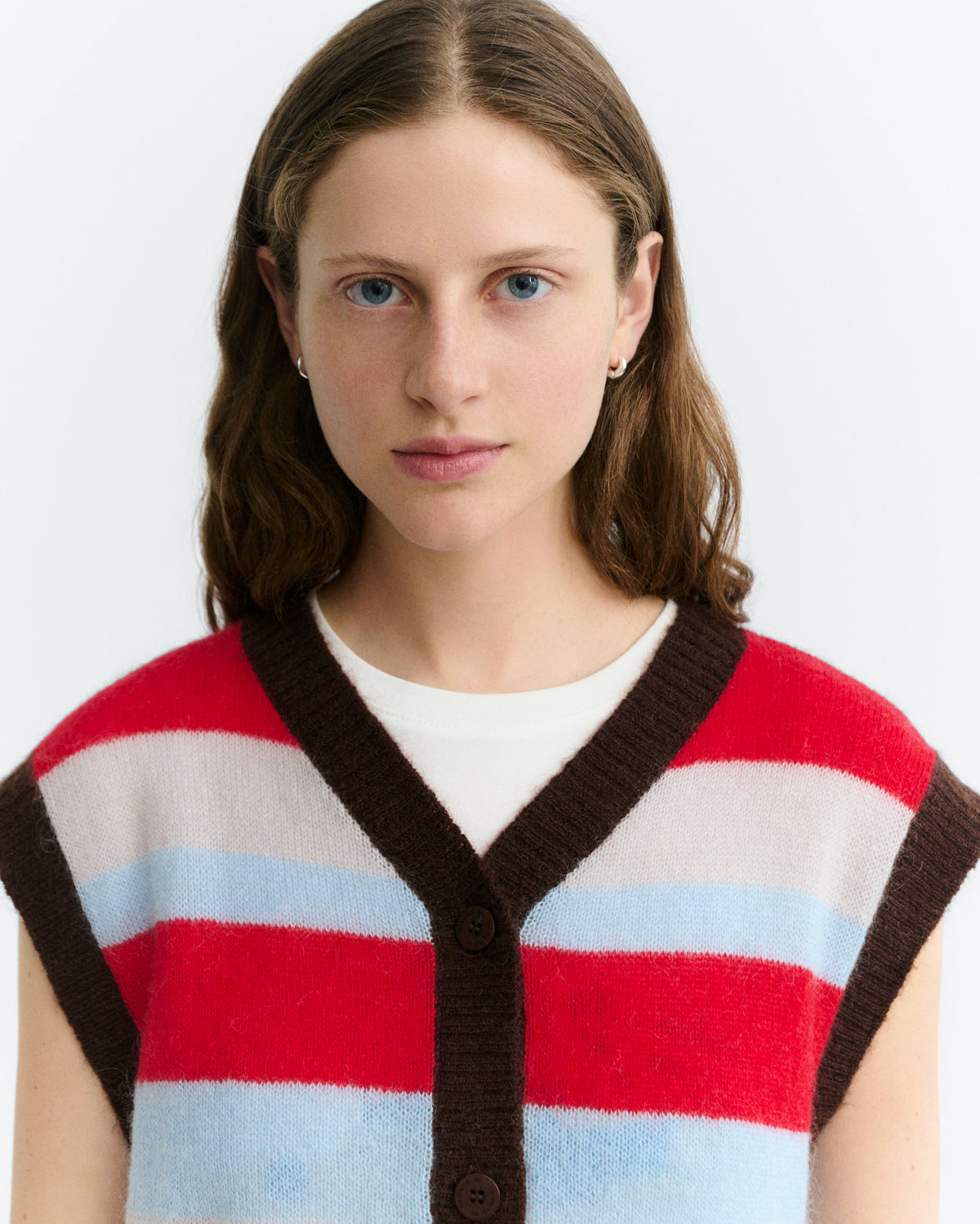 Chaleco oversize rayas lana Fadwa sostenible - 4