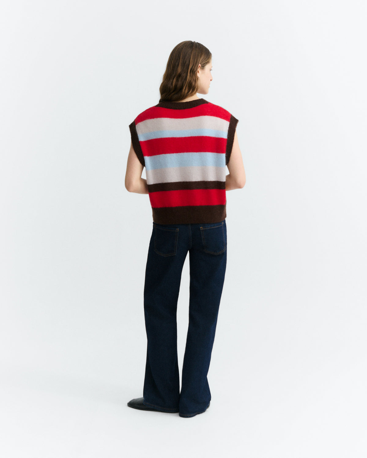 Chaleco oversize rayas lana Fadwa sostenible - 5