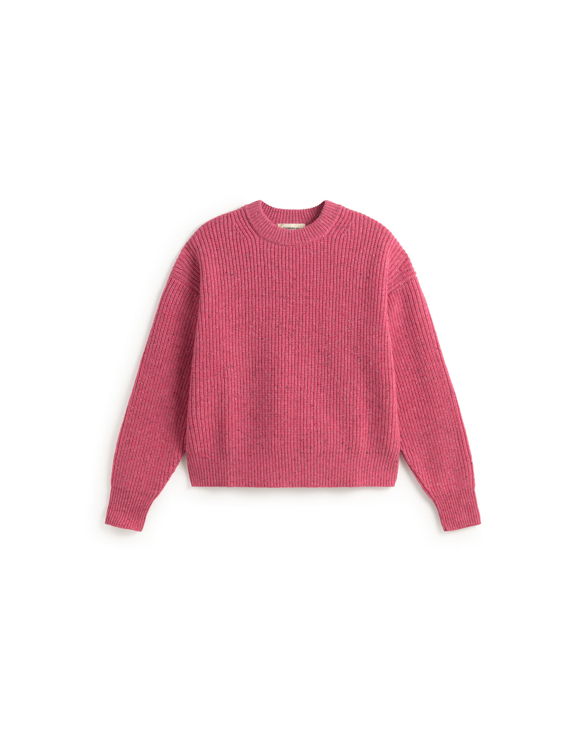 Jersey lana merino rosa Carmen sostenible silueta - 1