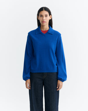 Jersey lana merino azul Khalida sostenible - 2