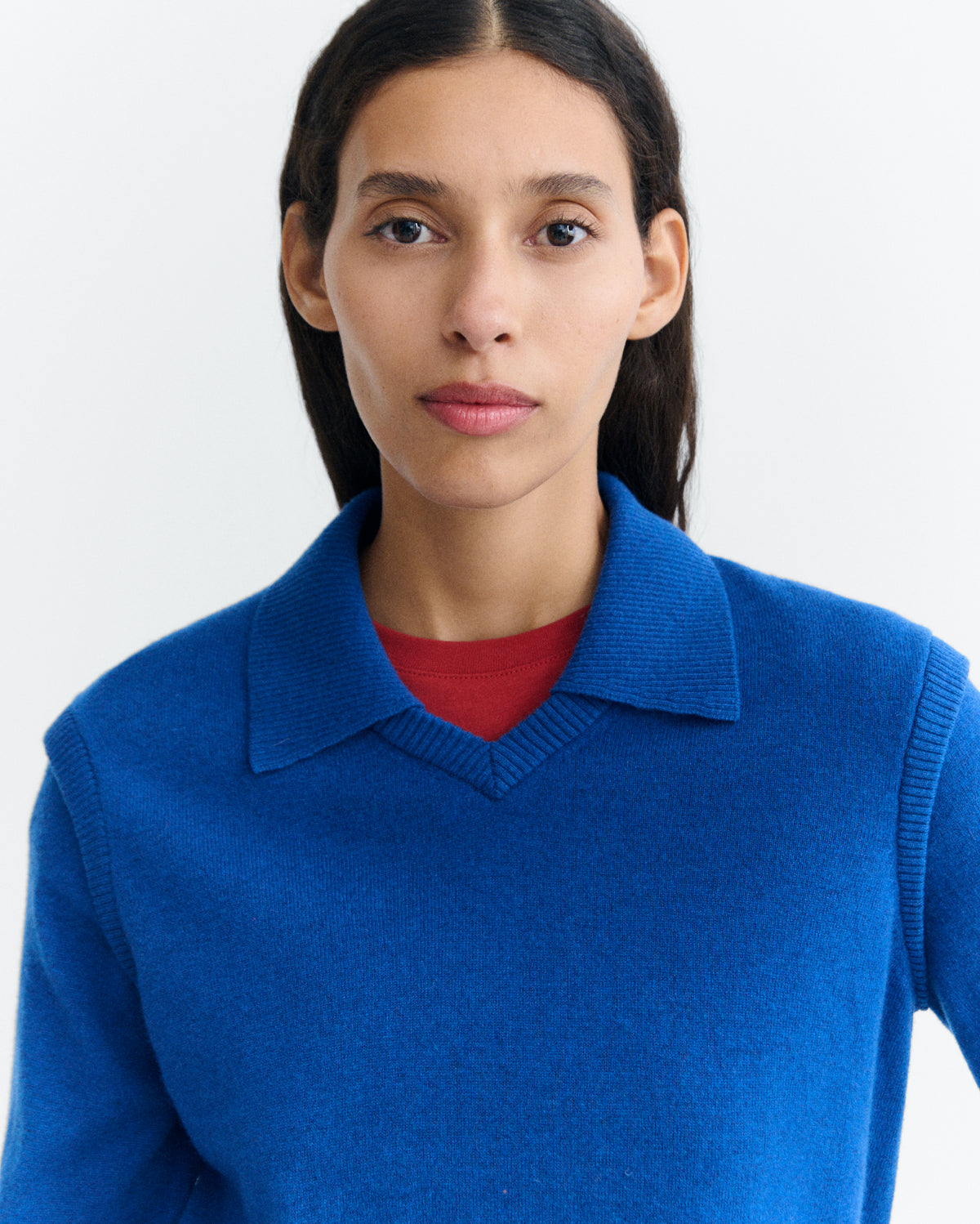 Jersey lana merino azul Khalida sostenible - 3