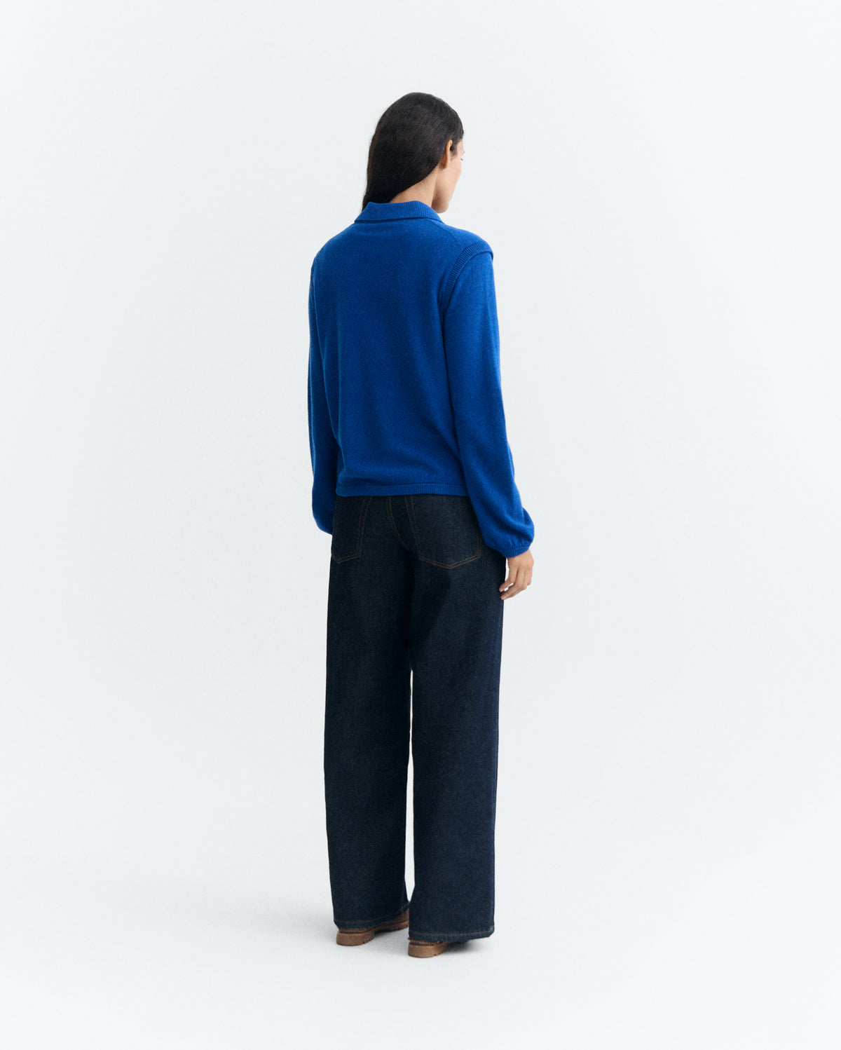 Jersey lana merino azul Khalida sostenible - 4