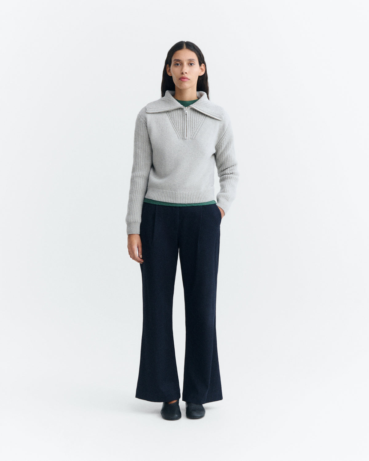 Jersey lana gris Tanit sostenible - 1