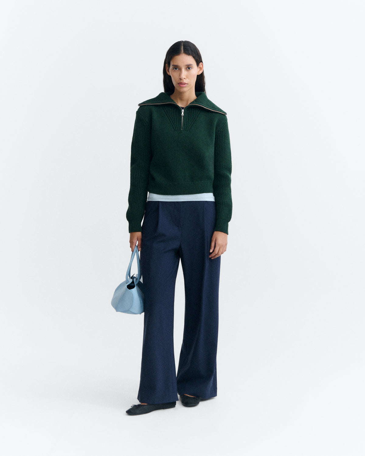 Jersey lana verde Tanit sostenible - 1