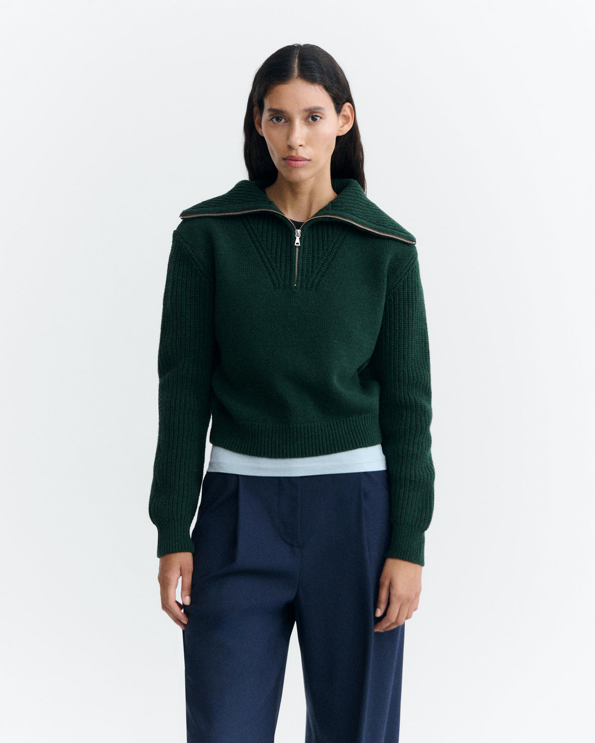 Jersey lana verde Tanit sostenible - 2