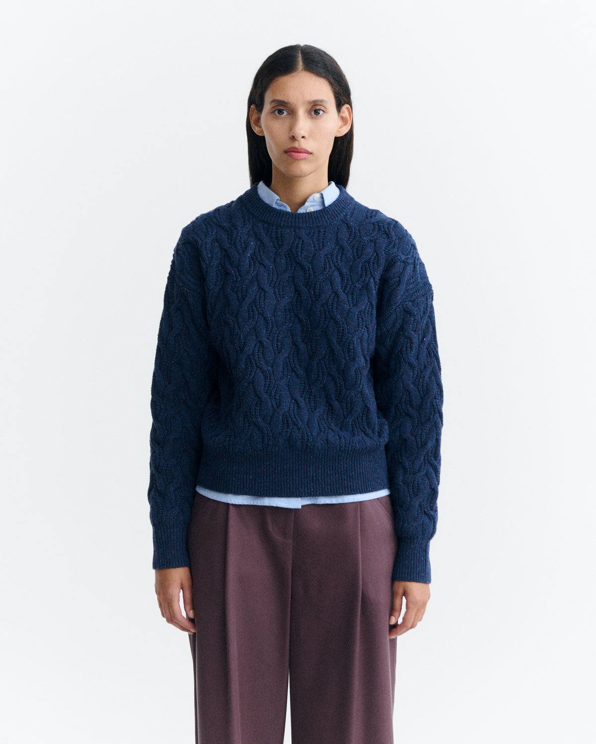 Jersey lana merino azul Carmen sostenible - 2