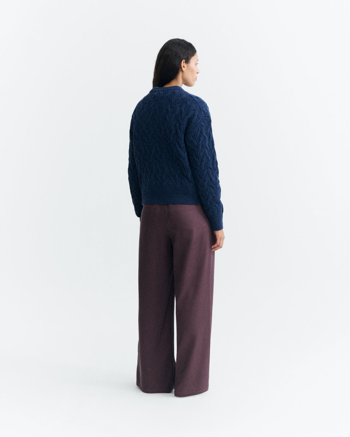 Jersey lana merino azul Carmen sostenible - 4