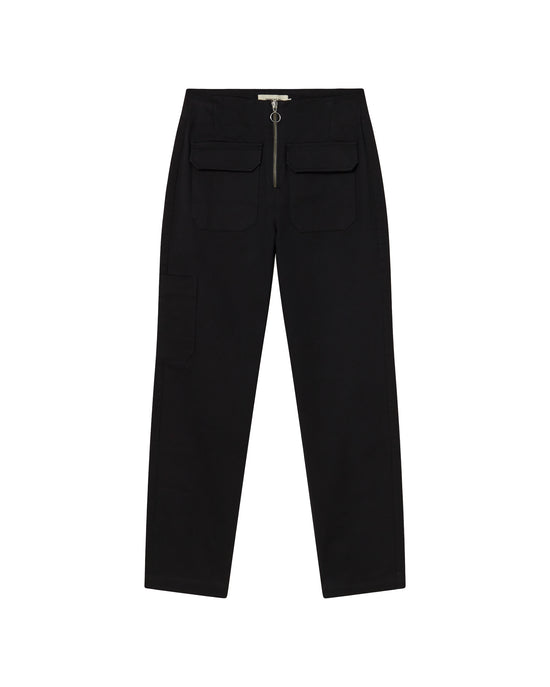 Pantalón negro cargo Kath-silueta