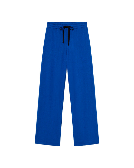Pantalón azul Trash Eri sostenible-silueta