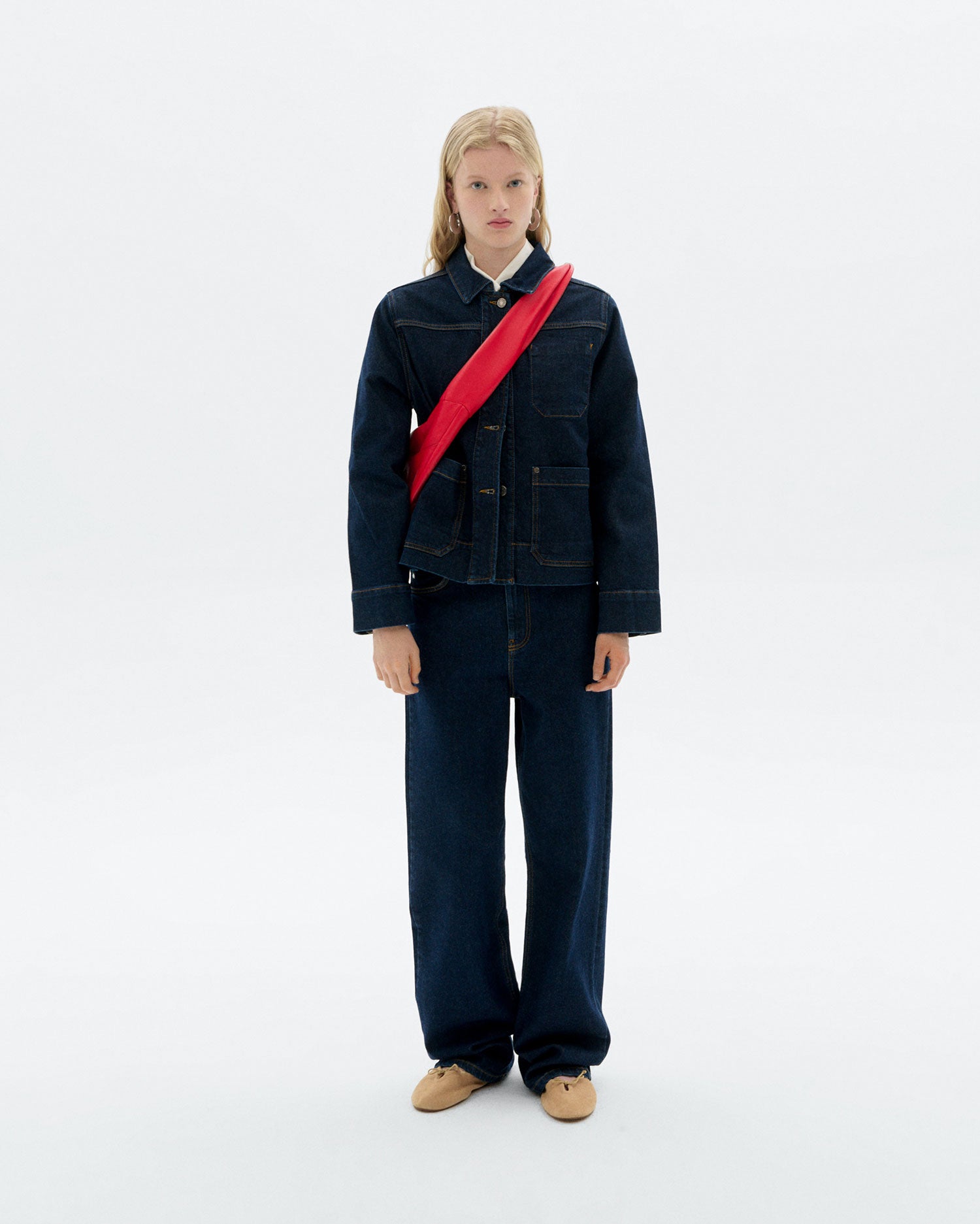 Theresa dark clean denim sustainable women's pants : Thinking Mu