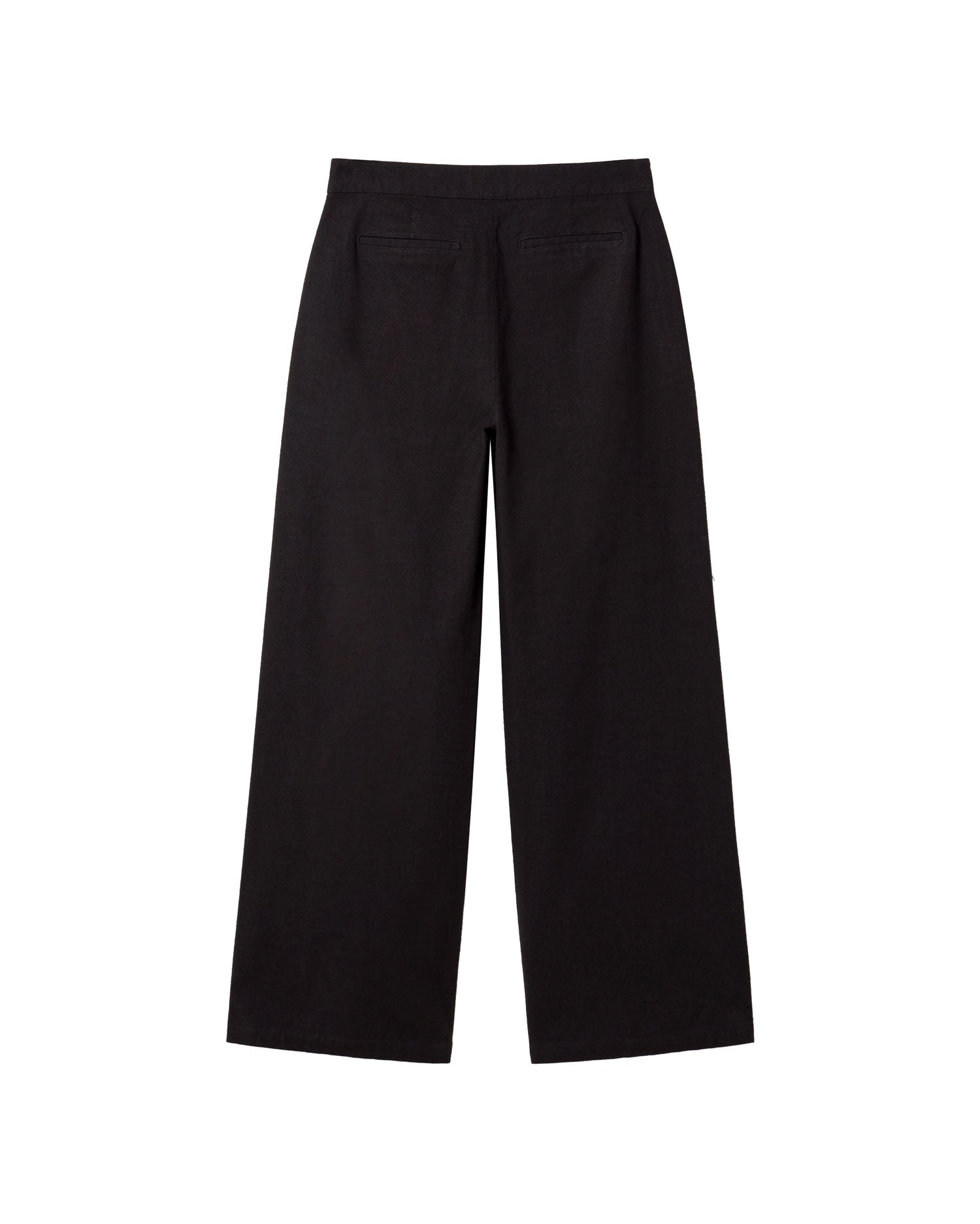 Karina black sustainable organic cotton women's pants : Thinking