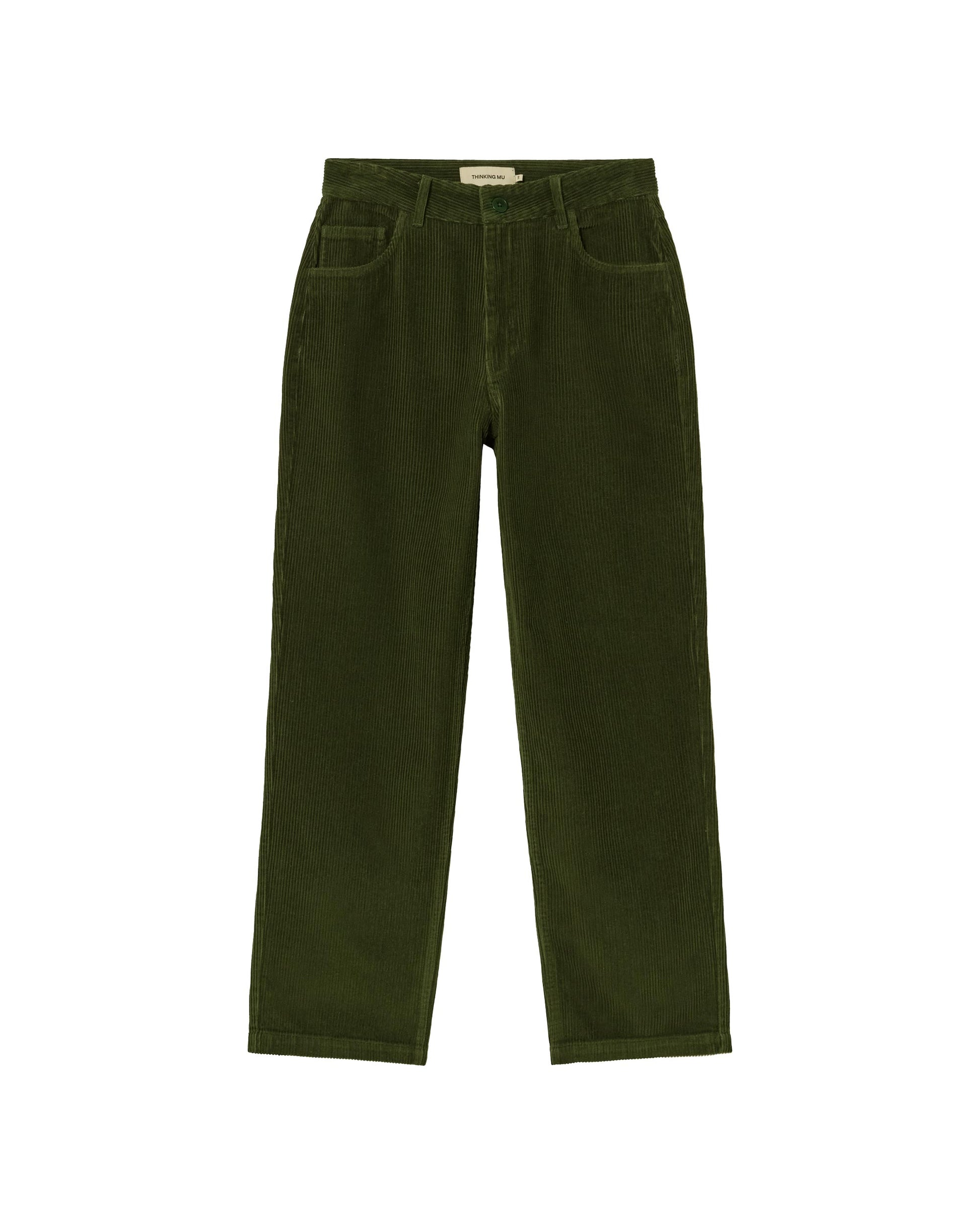 Pantalón verde pana Nele sostenible - silueta 6