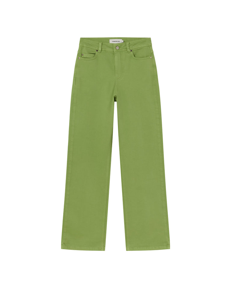 Pantalón verde claro Theresa sostenible-foto silueta6