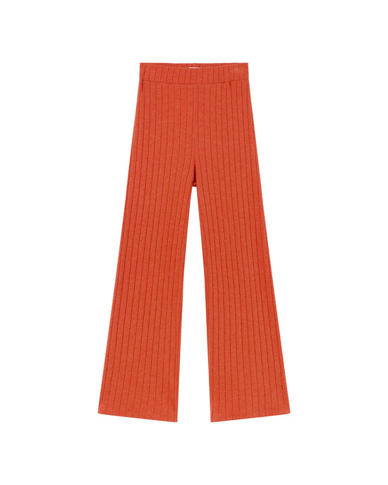 Pantalón naranja Dalia sostenible-foto silueta6