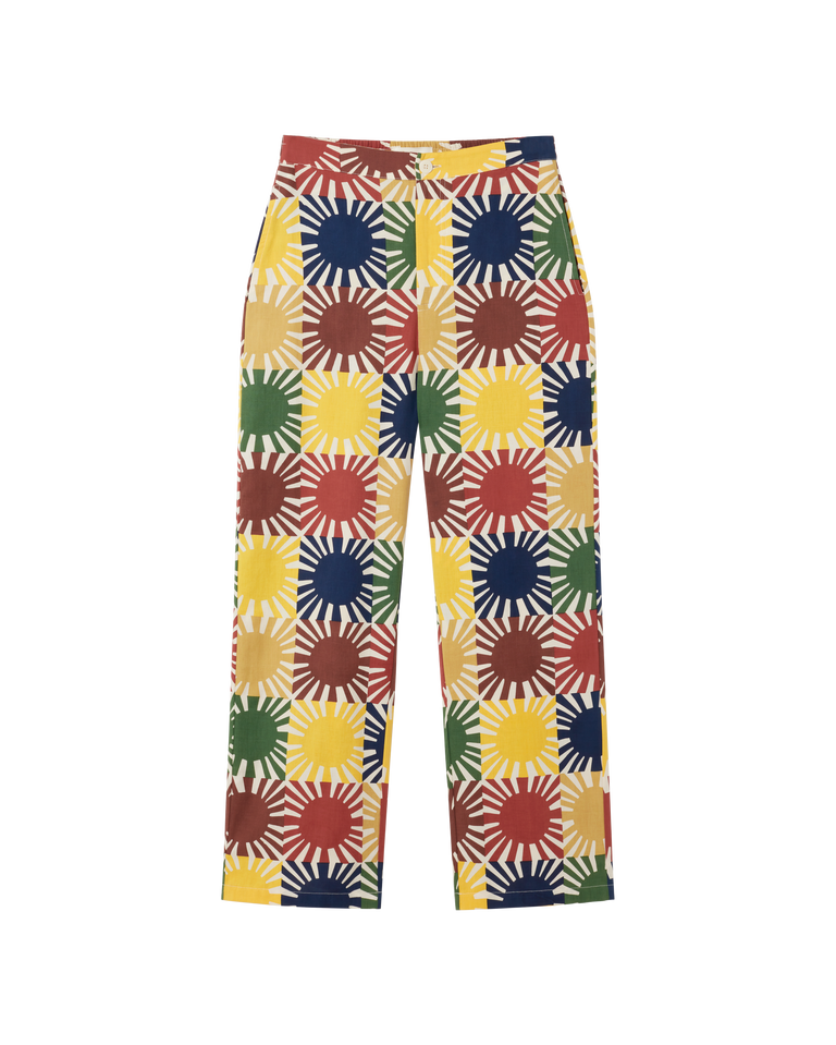 Pantalón multicolor sol grid Mariam sostenible -siluetax