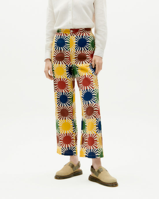 Pantalón multicolor sol grid Mariam sostenible -1