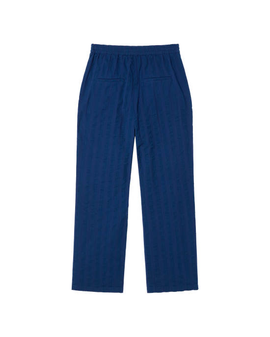 Pantalón azul seersucker Mariam sostenible -silueta1