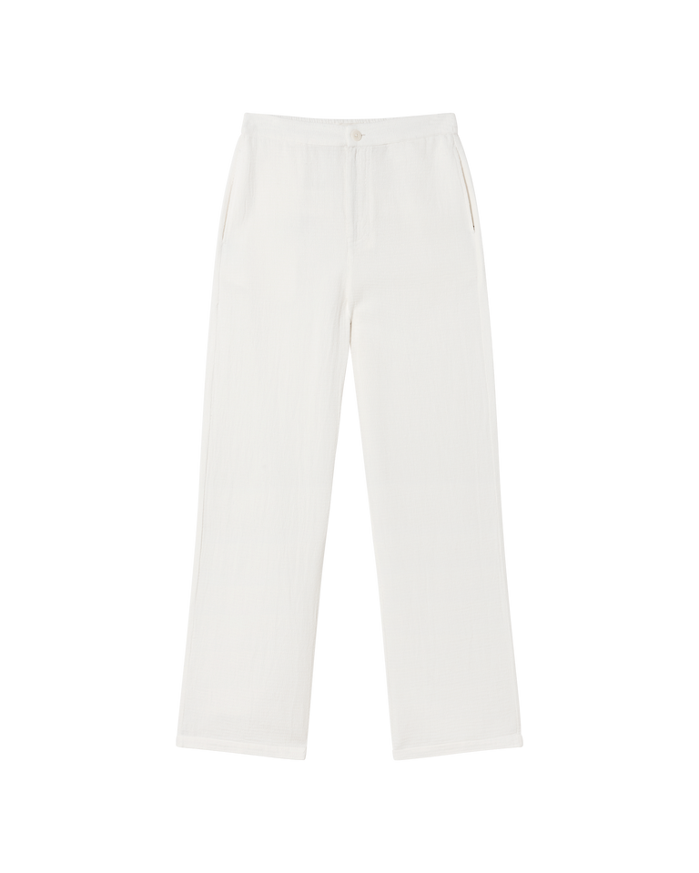 Pantalón blanco Mariam sostenible -siluetax