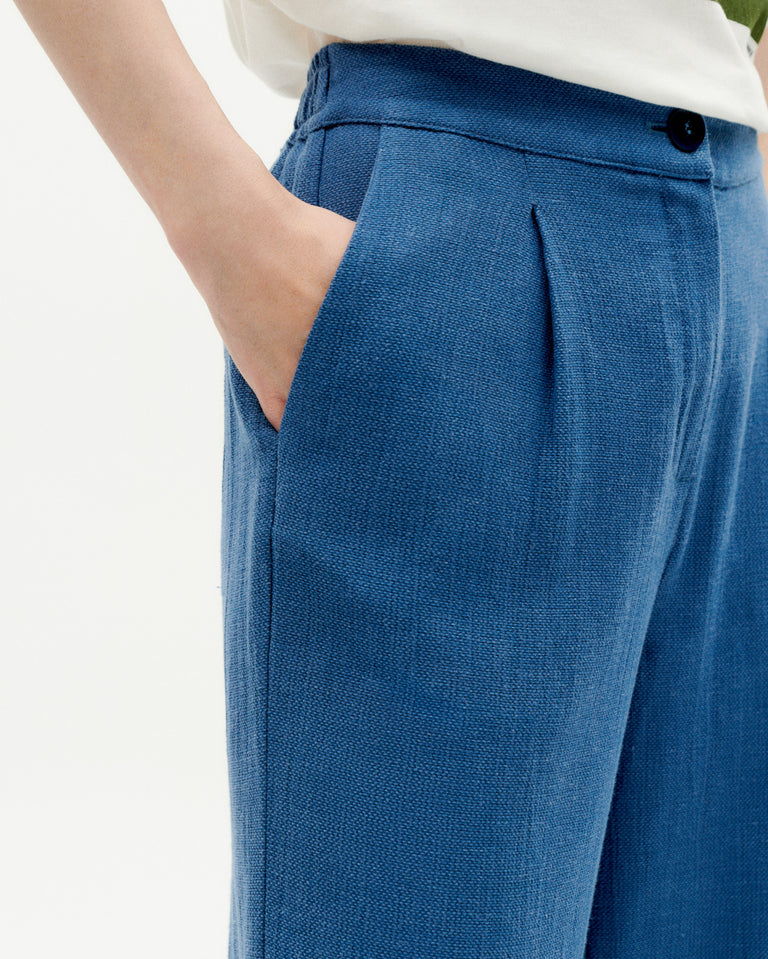 Pantalón azul Manolita sostenible -3